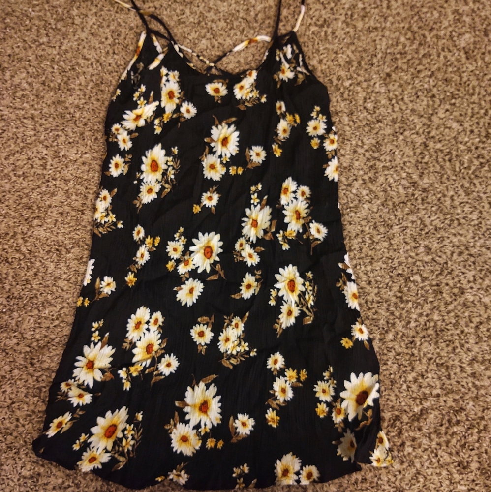 Criss Cross Back Sunflower Tank